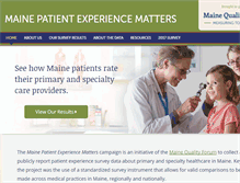 Tablet Screenshot of mainepatientexperiencematters.org